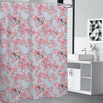 Sakura Flower Cherry Blossom Print Premium Shower Curtain
