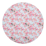 Sakura Flower Cherry Blossom Print Round Blanket