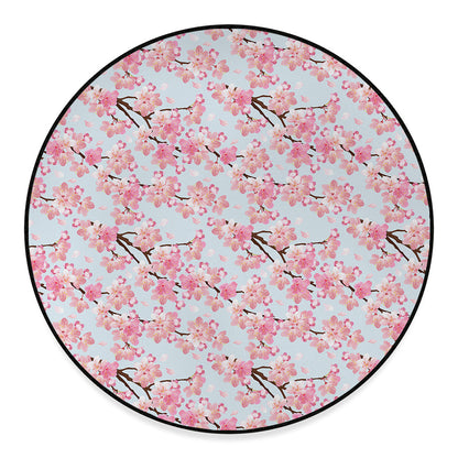 Sakura Flower Cherry Blossom Print Round Floor Mat