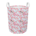 Sakura Flower Cherry Blossom Print Round Laundry Basket