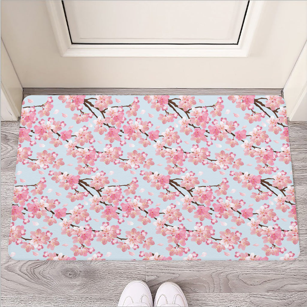 Sakura Flower Cherry Blossom Print Rubber Doormat