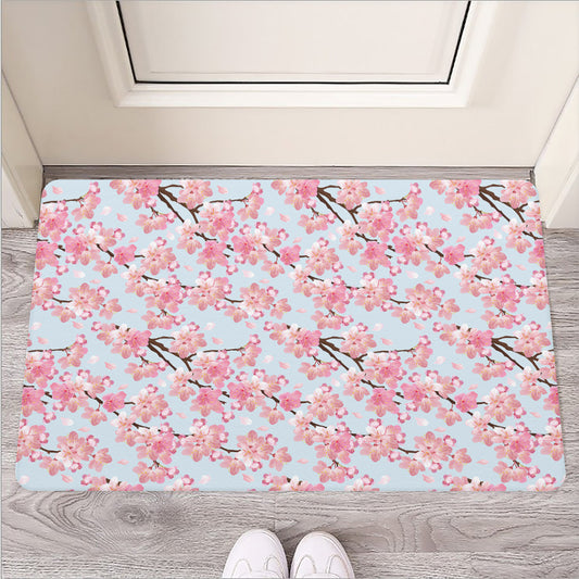 Sakura Flower Cherry Blossom Print Rubber Doormat