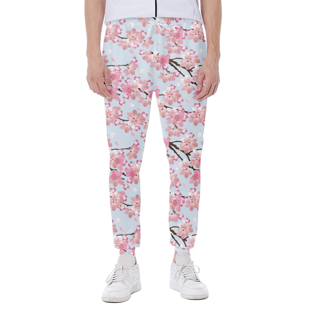 Sakura Flower Cherry Blossom Print Scuba Joggers