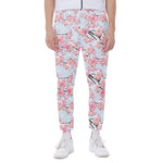 Sakura Flower Cherry Blossom Print Scuba Joggers