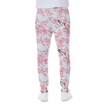 Sakura Flower Cherry Blossom Print Scuba Joggers
