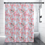 Sakura Flower Cherry Blossom Print Shower Curtain
