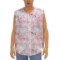Sakura Flower Cherry Blossom Print Sleeveless Baseball Jersey