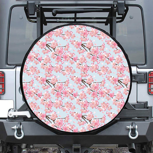 Sakura Flower Cherry Blossom Print Tire Cover