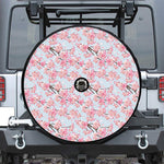 Sakura Flower Cherry Blossom Print Tire Cover With Camera Hole