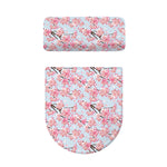 Sakura Flower Cherry Blossom Print Toilet Lid And Tank Cover Set