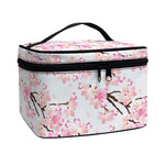 Sakura Flower Cherry Blossom Print Travel Makeup Bag