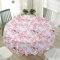 Sakura Flower Cherry Blossom Print Waterproof Round Tablecloth