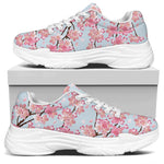 Sakura Flower Cherry Blossom Print White Chunky Shoes