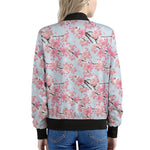 Sakura Flower Cherry Blossom Print Women's Bomber Jacket