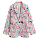 Sakura Flower Cherry Blossom Print Women's Cotton Blazer
