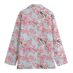 Sakura Flower Cherry Blossom Print Women's Cotton Blazer