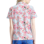 Sakura Flower Cherry Blossom Print Women's Polo Shirt