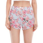 Sakura Flower Cherry Blossom Print Women's Split Running Shorts
