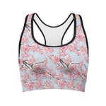 Sakura Flower Cherry Blossom Print Women's Sports Bra