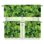 Salad Vegetable Print 3 Piece Kitchen Curtains