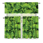 Salad Vegetable Print 3 Piece Kitchen Curtains