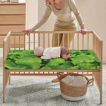 Salad Vegetable Print Baby Crib Sheet
