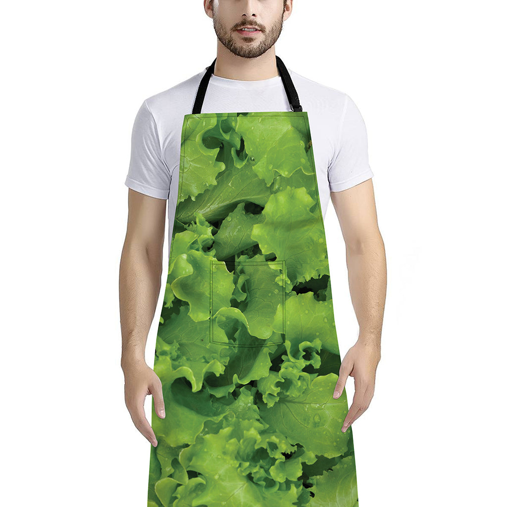 Salad Vegetable Print Bib Apron With Pocket