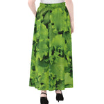 Salad Vegetable Print Chiffon Maxi Skirt