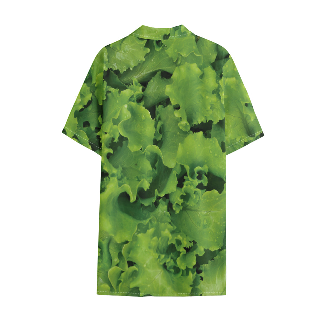Salad Vegetable Print Cotton Hawaiian Shirt