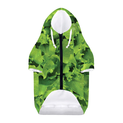 Salad Vegetable Print Dog Zip Up Hoodie