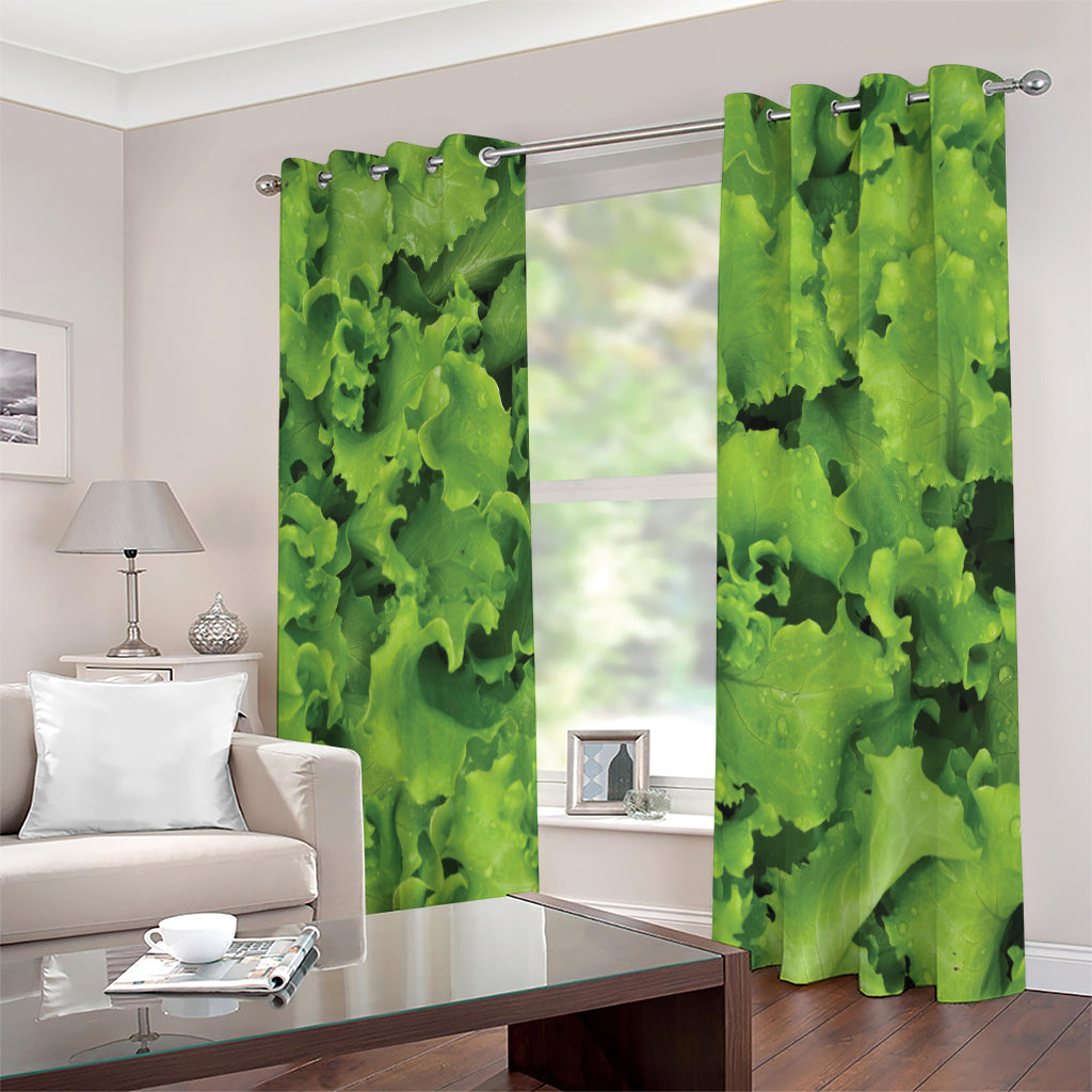 Salad Vegetable Print Extra Wide Grommet Curtains