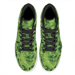 Salad Vegetable Print High Top Leather Sneakers
