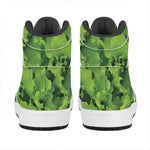 Salad Vegetable Print High Top Leather Sneakers