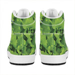 Salad Vegetable Print High Top Leather Sneakers