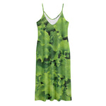 Salad Vegetable Print Jersey Midi Cami Dress