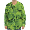 Salad Vegetable Print Long Sleeve Baseball Jersey