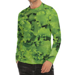 Salad Vegetable Print Men's Long Sleeve Rash Guard