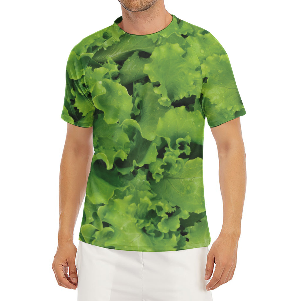 Salad Vegetable Print Men's Short Sleeve Rash Guard