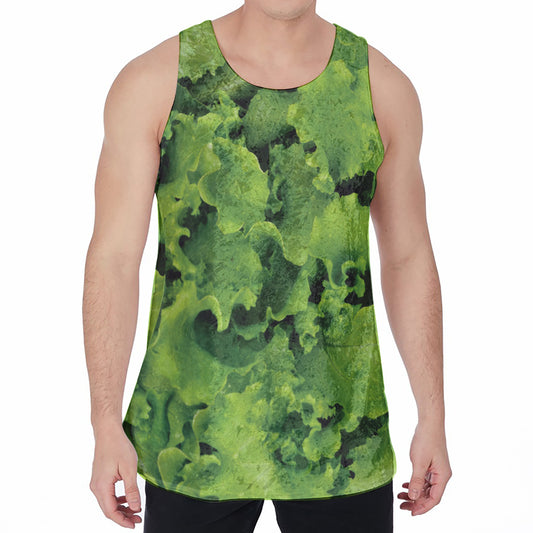 Salad Vegetable Print Men's Velvet Tank Top