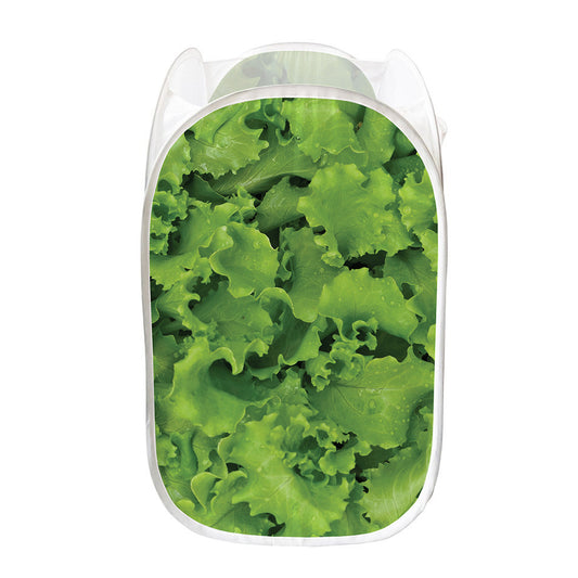 Salad Vegetable Print Mesh Laundry Hamper