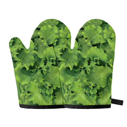 Salad Vegetable Print Oven Mitts