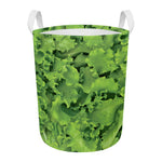 Salad Vegetable Print Round Laundry Basket