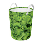 Salad Vegetable Print Round Laundry Basket