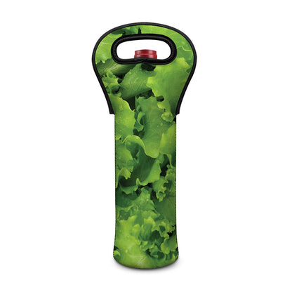 Salad Vegetable Print Single Neoprene Wine Tote
