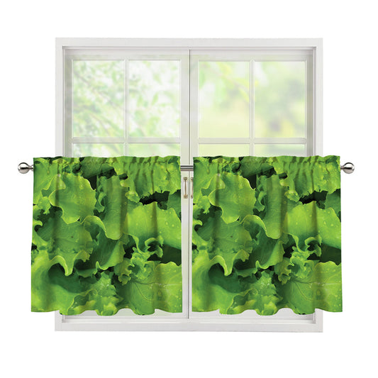 Salad Vegetable Print Tier Curtains