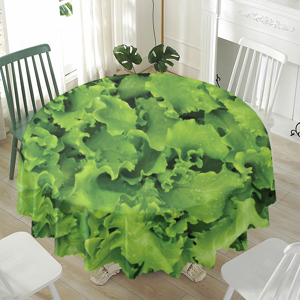 Salad Vegetable Print Waterproof Round Tablecloth