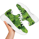 Salad Vegetable Print White Chunky Shoes