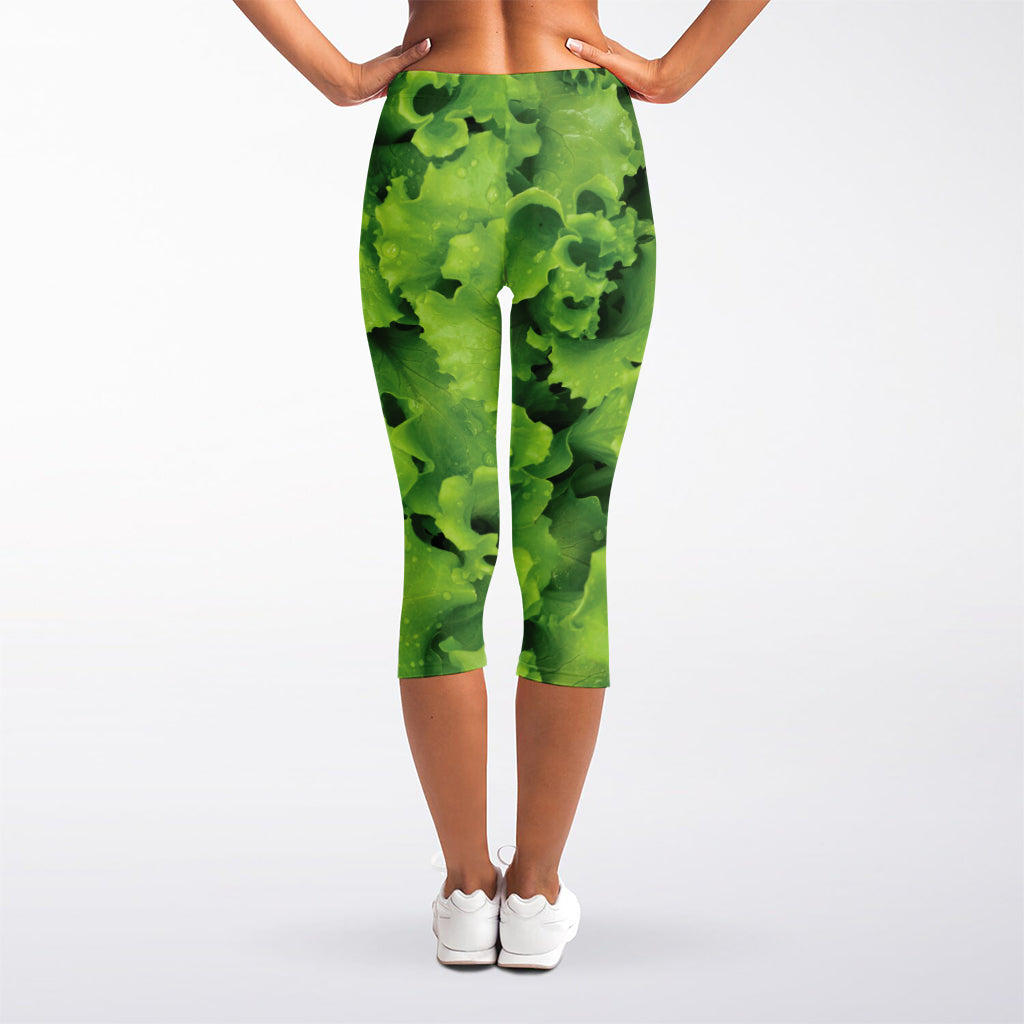 Salad Vegetable Print Women's Capri Leggings