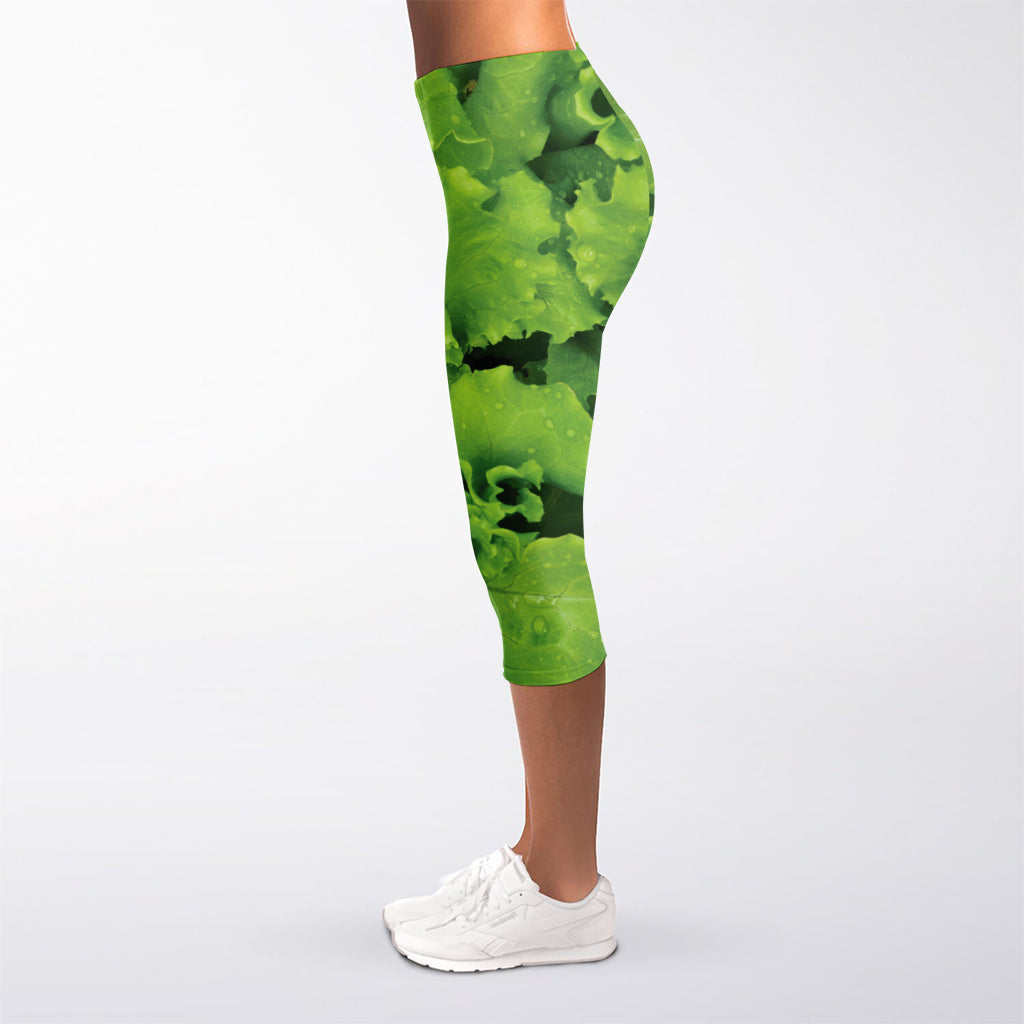 Salad Vegetable Print Women's Capri Leggings