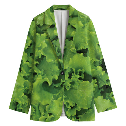 Salad Vegetable Print Women's Cotton Blazer